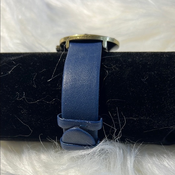 Elegant Blue and Gold Watch with Crystal Accents by Heidi Daus. WA442 - Picture 4 of 4